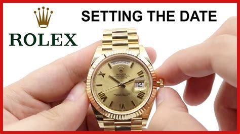 how to set a rolex oyster perpetual day date|rolex watch winding instructions.